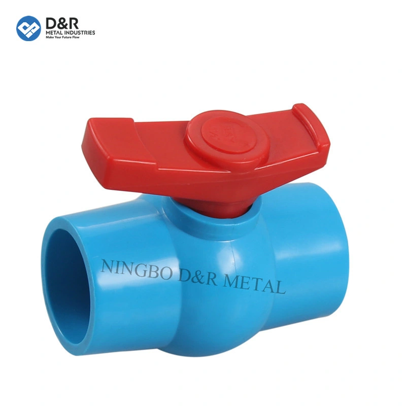 1/2"-4" 110mm Plastic PVC Compact Ball Octagonal Valve with Blue Handle